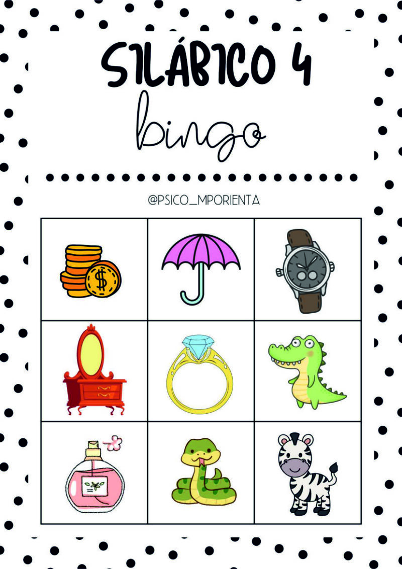 BINGO SILÁBICO Aula en Juego