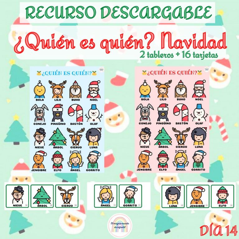 Divertido juego «¿Quién es quién?» con los personajes de Navidad