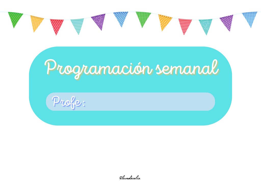 Programación Semanal Aula En Juego