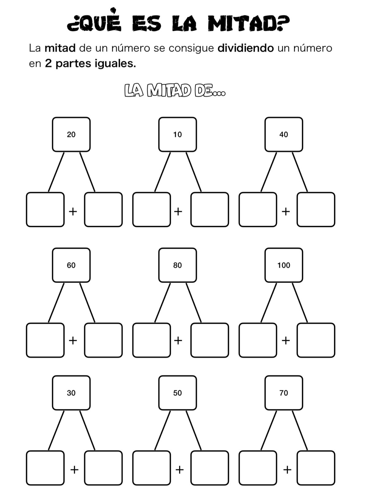 La Mitad De Un Númeo Aula En Juego