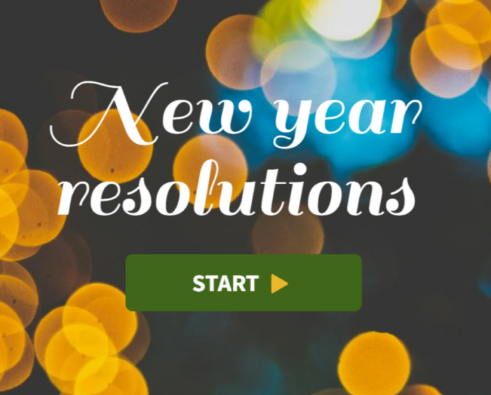 NEW YEAR RESOLUTIONS