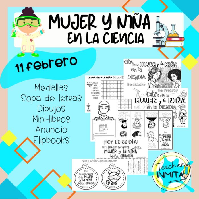 Mujer y niña en la ciencia