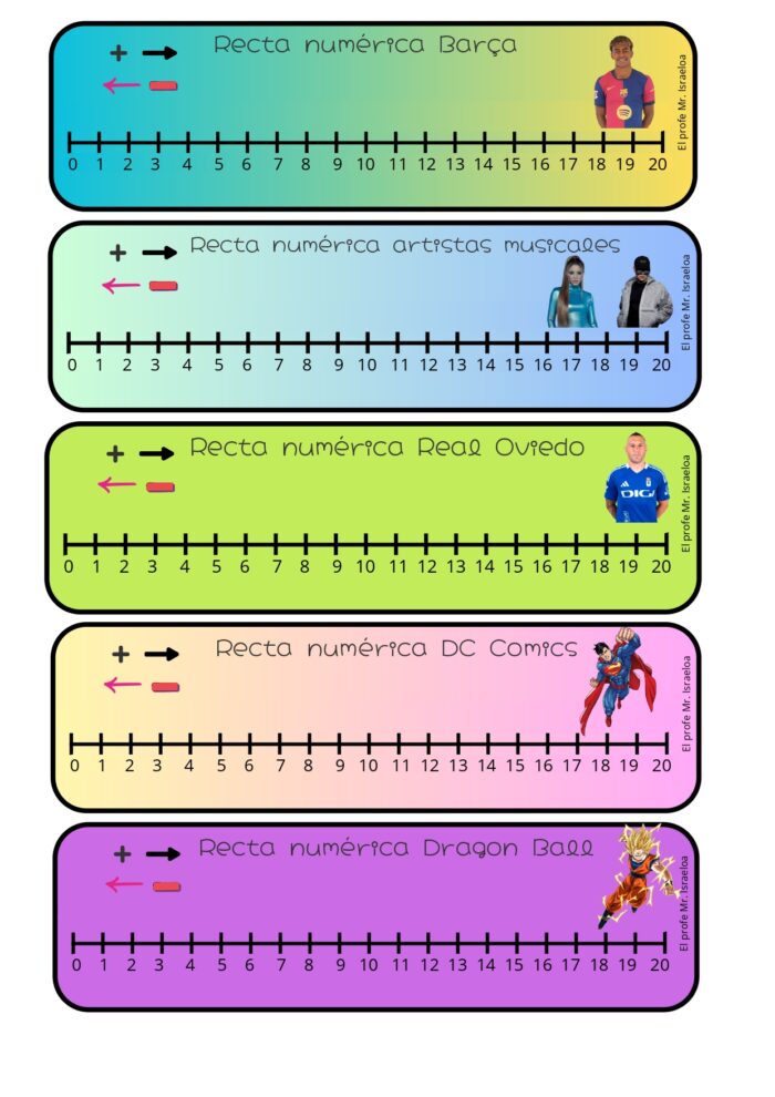 25 Rectas numéricas temáticas - Imagen 3