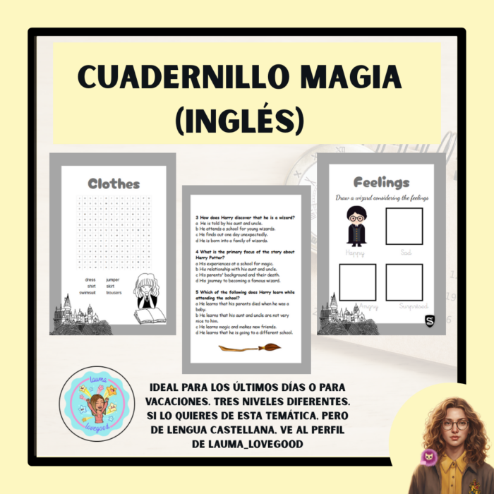 Cuaderno magia inglés (sorpresa pokemon)