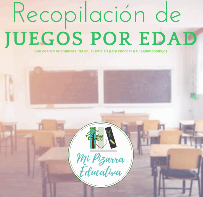 RECOPILACIÓN DE JUEGOS POR EDAD