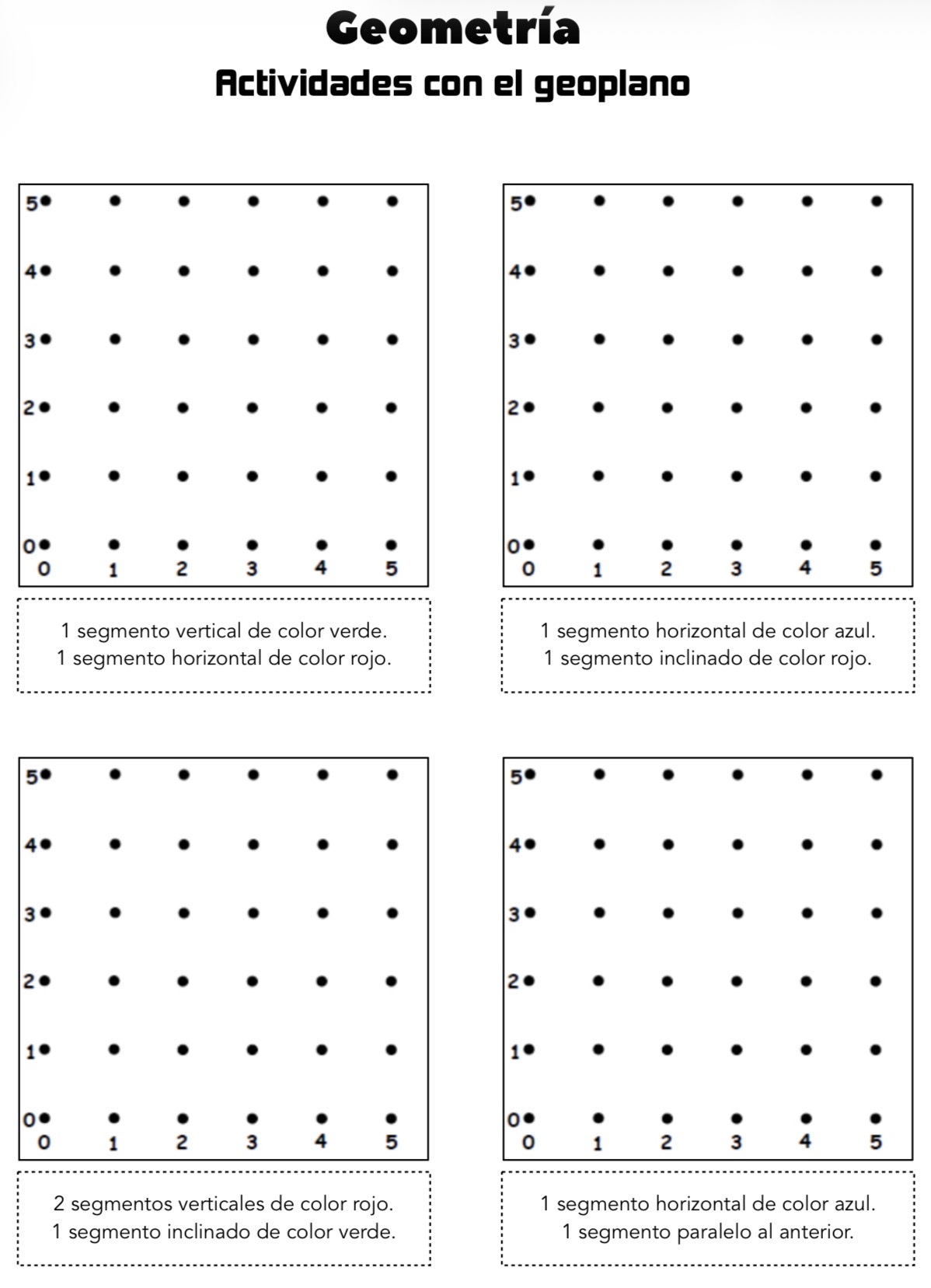 GEOMETRÍA. Actividades y restos con el geoplano de 5x5 - Imagen 2