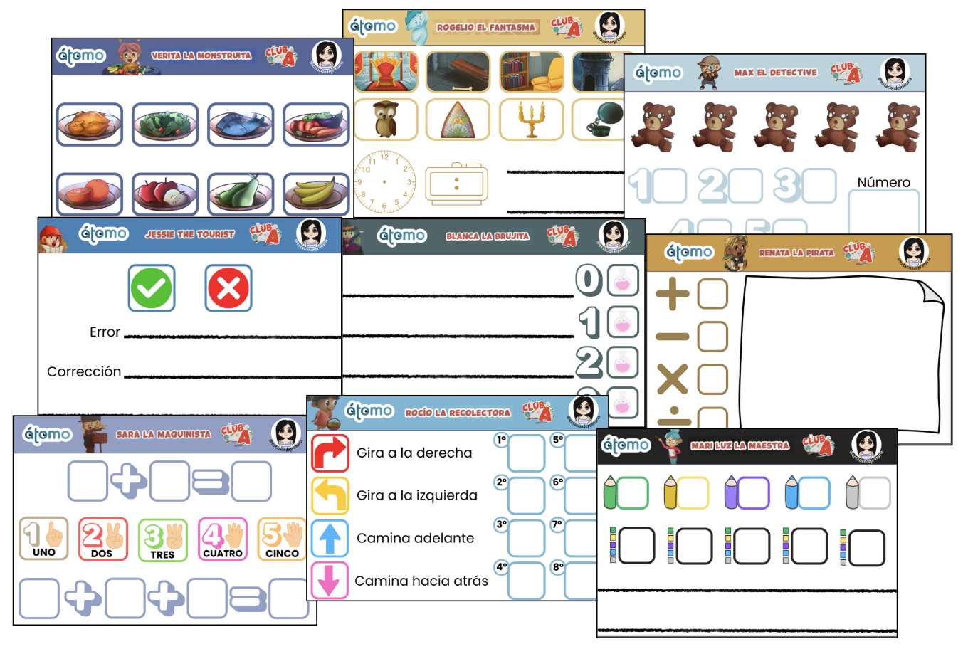 Nuevas plantillas de juegos Club A